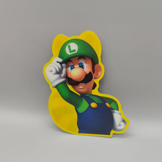 3D Super Mario Luigi Lenticular Sticker – Raccoon Tail, Waterproof