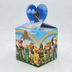 12pc Roblox Party Favor Boxes Candy Gift Bags Kids Birthday Decoration 6 Light 6 Dark Blue