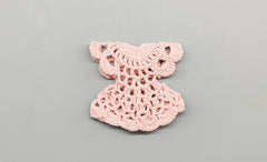 Set of 6 - Baby Dress, Baby shower favors, Baby Pink, Baby welcome favors, Crochet mini dress, cute party favors, quinceanera