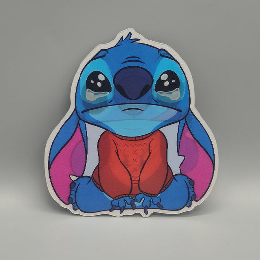 Stitch 3D Lenticular Sticker - Lilo & Stitch - 2-in-1 Shifting Image - Crying to Silly Decal