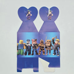 12pc Roblox Party Favor Boxes Candy Gift Bags Kids Birthday Decoration 6 Light 6 Dark Blue