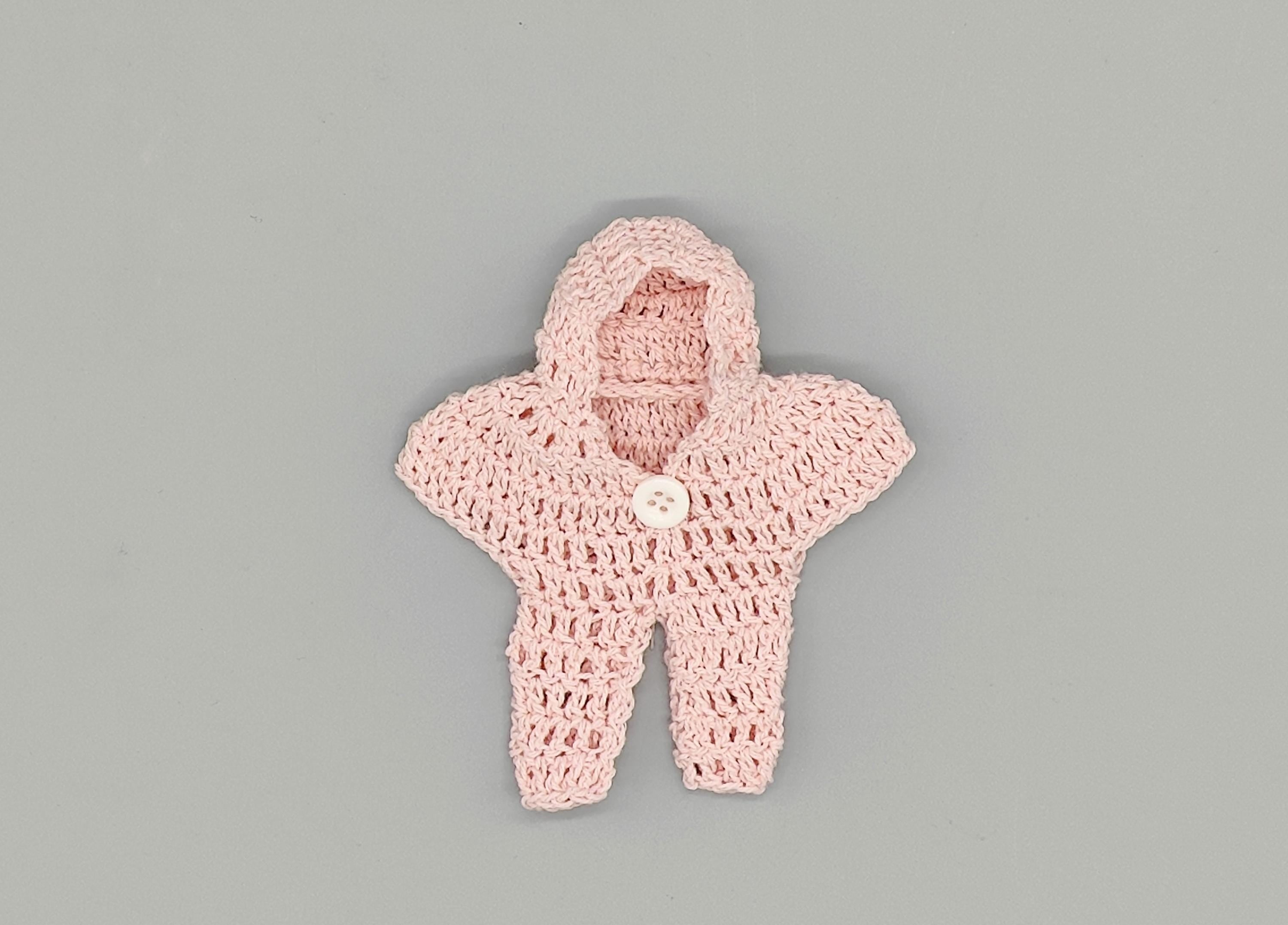 Set of 6 - Baby Jumper Onsie with Hoodie, Baby shower favors, Baby Blue, Baby welcome favors, Jumper favors, Crochet favor, cute party favor