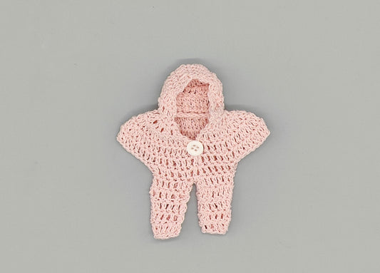 Set of 6 - Baby Jumper Onsie with Hoodie, Baby shower favors, Baby Blue, Baby welcome favors, Jumper favors, Crochet favor, cute party favor