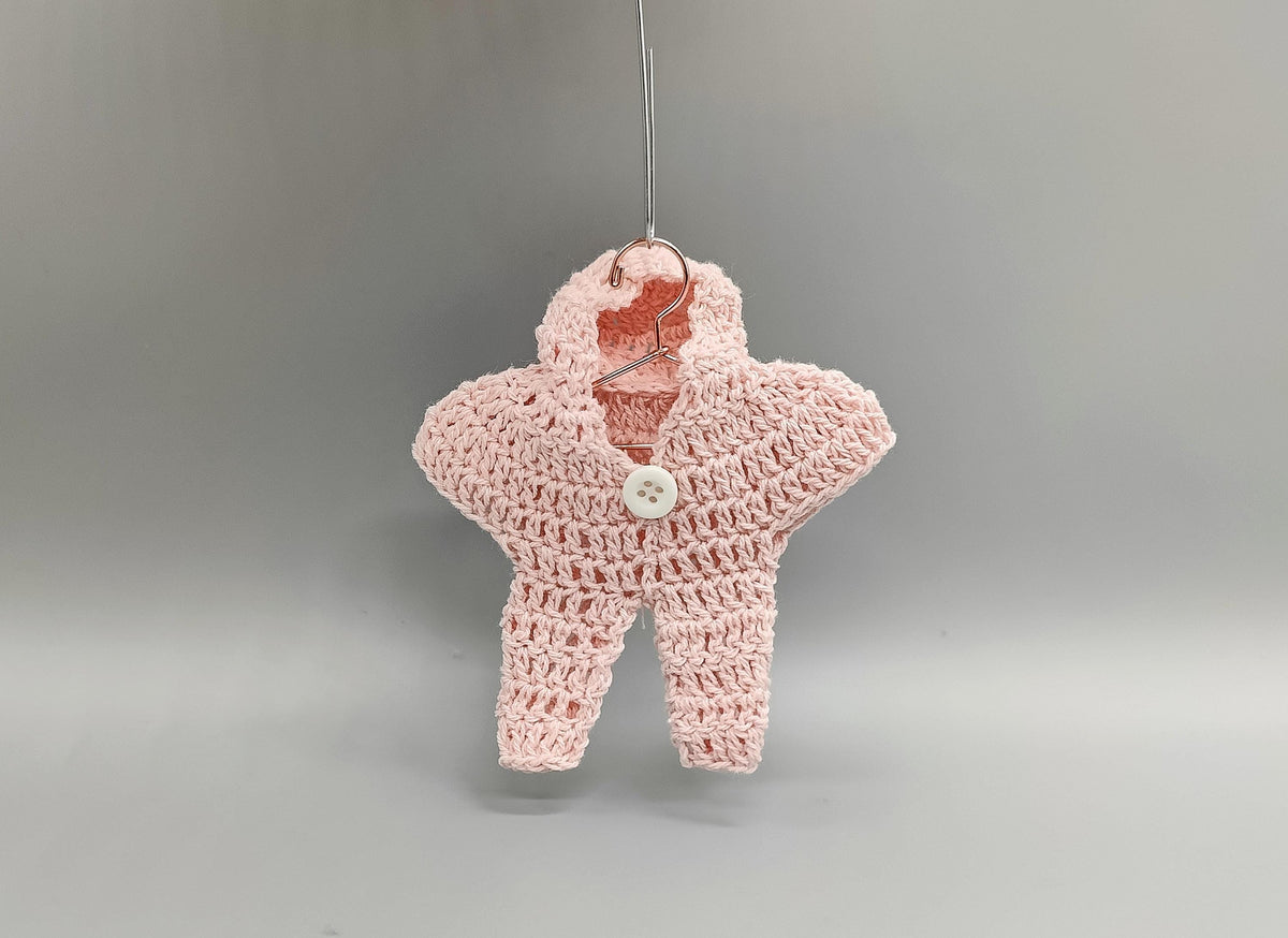 Set of 6 - Baby Jumper Onsie with Hoodie, Baby shower favors, Baby Blue, Baby welcome favors, Jumper favors, Crochet favor, cute party favor