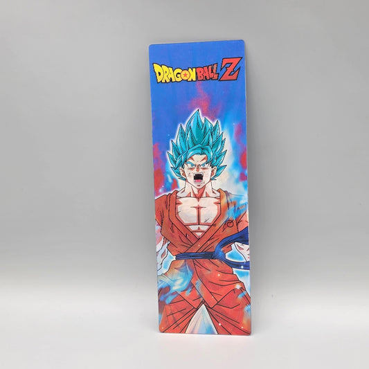 Goku 3D Lenticular Sticker & Bookmark - Dragon Ball Z Super Saiyan Transformations - 8" Anime Fan Gift