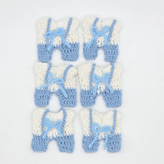Mini Crochet Party Favors - Tiny Outfit or Romper Guest Party Gift | Baby Shower, Baptism & Event Decor with Hanger Options