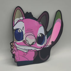 3D Lenticular Stitch and Angel Inspired Sticker Morphing Lilo and Stitch Decal