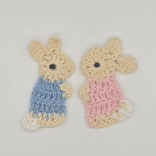 Tiny Crochet Bunny Rabbits - Custom Party Gifts & Spring Party Favors - Set of 10 Handmade Miniature Cottontail Decor