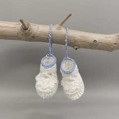 Mini Crochet Baby Booties, Baby Shoe Favors, Party favors and decor - 6 Pairs