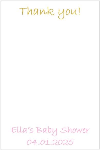 Personalized Pink Mini Crochet Baby Favors with Engraved Charm & sealed with card, Set of 6, Heart, Cross, Dove charms, Baby shower, baptism