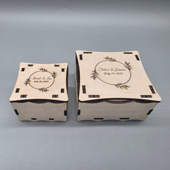 Personalized Wooden Wedding Favor Boxes - Bridal Shower Gift - Set of 12 - Custom Rustic Wedding Favor Box