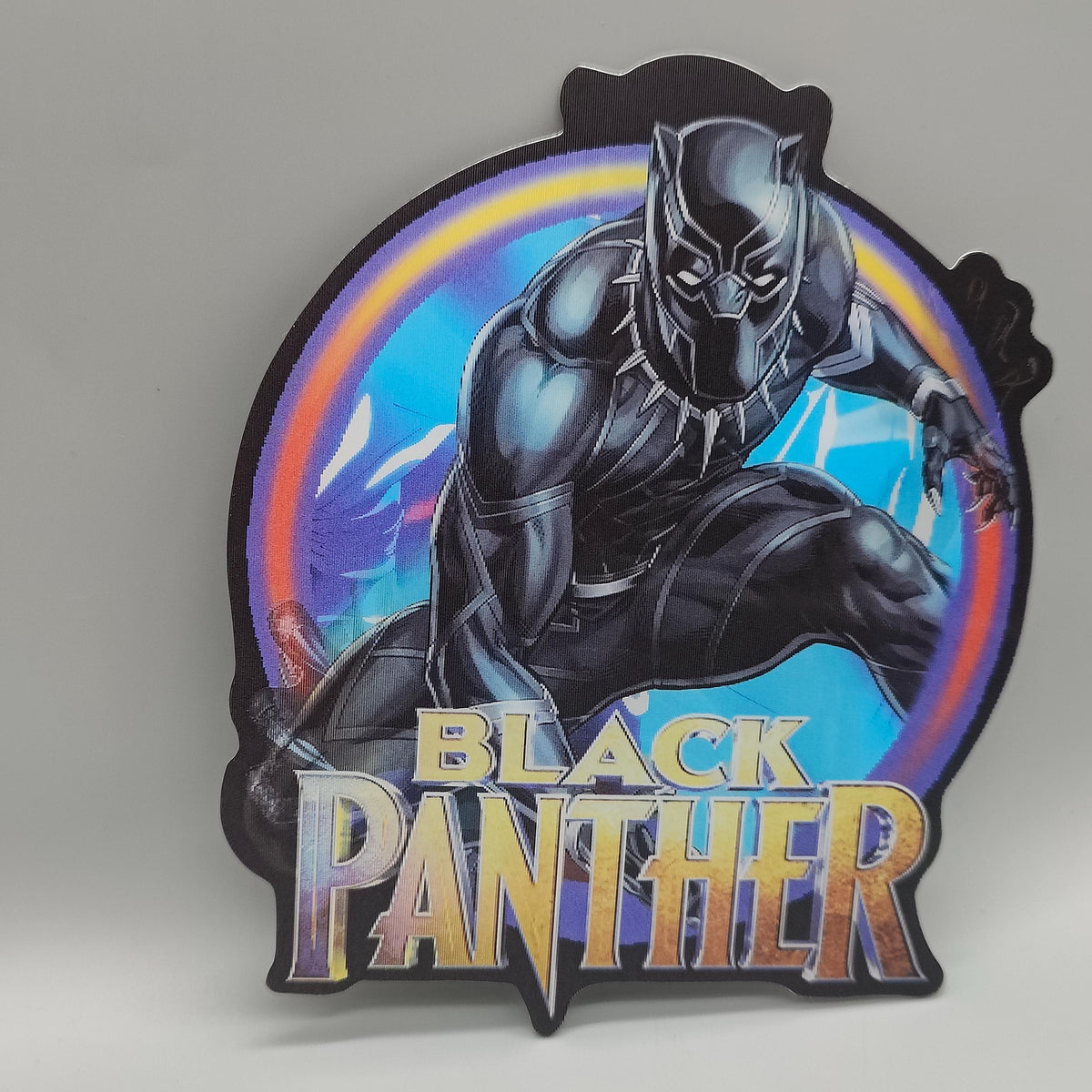 Black Panther 3D Lenticular Sticker - Wakanda Forever Shifting Image - Marvel Fan Art, Laptop Decal, Planner Sticker, Superhero Gift