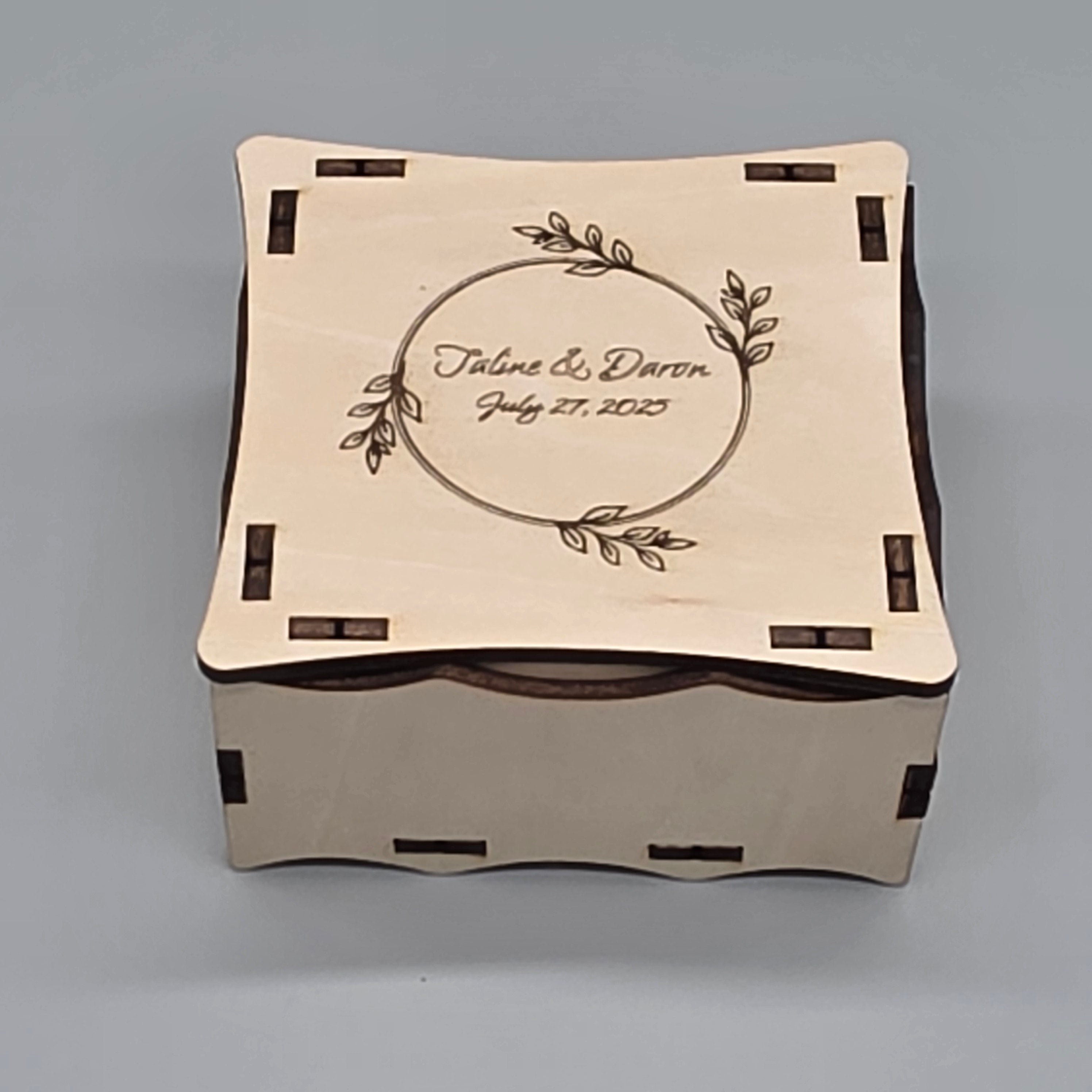 Personalized Wooden Wedding Favor Boxes - Bridal Shower Gift - Set of 12 - Custom Rustic Wedding Favor Box