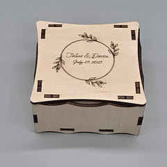 Personalized Wooden Wedding Favor Boxes - Bridal Shower Gift - Set of 12 - Custom Rustic Wedding Favor Box