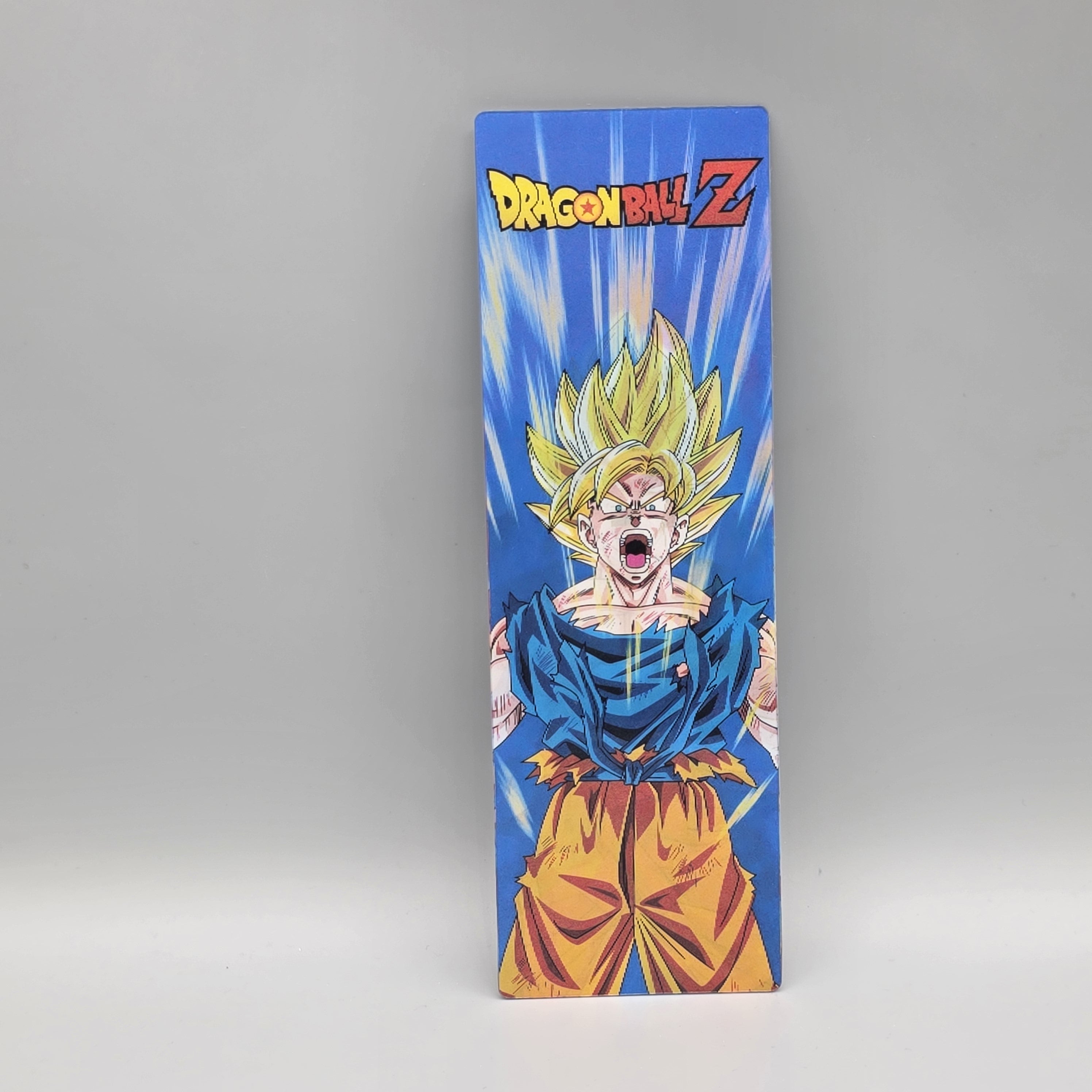 Goku 3D Lenticular Sticker & Bookmark - Dragon Ball Z Super Saiyan Transformations - 8" Anime Fan Gift