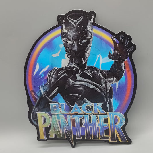 Black Panther 3D Lenticular Sticker - Wakanda Forever Shifting Image - Marvel Fan Art, Laptop Decal, Planner Sticker, Superhero Gift