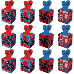 Set of 12 Spider-Man Inspired Favor Boxes, Superhero Party, Spiderman Birthday, Treat Box, Goodie Box, Comic Book Party, Kids Party Favors