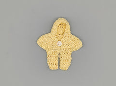 Set of 6 - Baby Jumper Onsie with Hoodie, Baby shower favors, Baby Yellow, Baby welcome favors, Jumper favors, Crochet favor, party favor