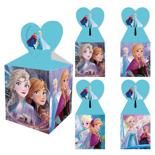 Set of 12 Frozen inspired Favor Boxes - Baby Shower Party Favors, Birthday Treat Box, Ice Queen and Snow Princess favor boxes