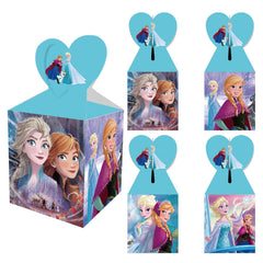 Set of 12 Frozen inspired Favor Boxes - Baby Shower Party Favors, Birthday Treat Box, Ice Queen and Snow Princess favor boxes