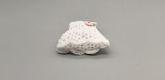 Set of 6 - White Baby Dress, Baby shower favors, Baby welcome favors, Crochet mini dress, cute party favors, quinceanera