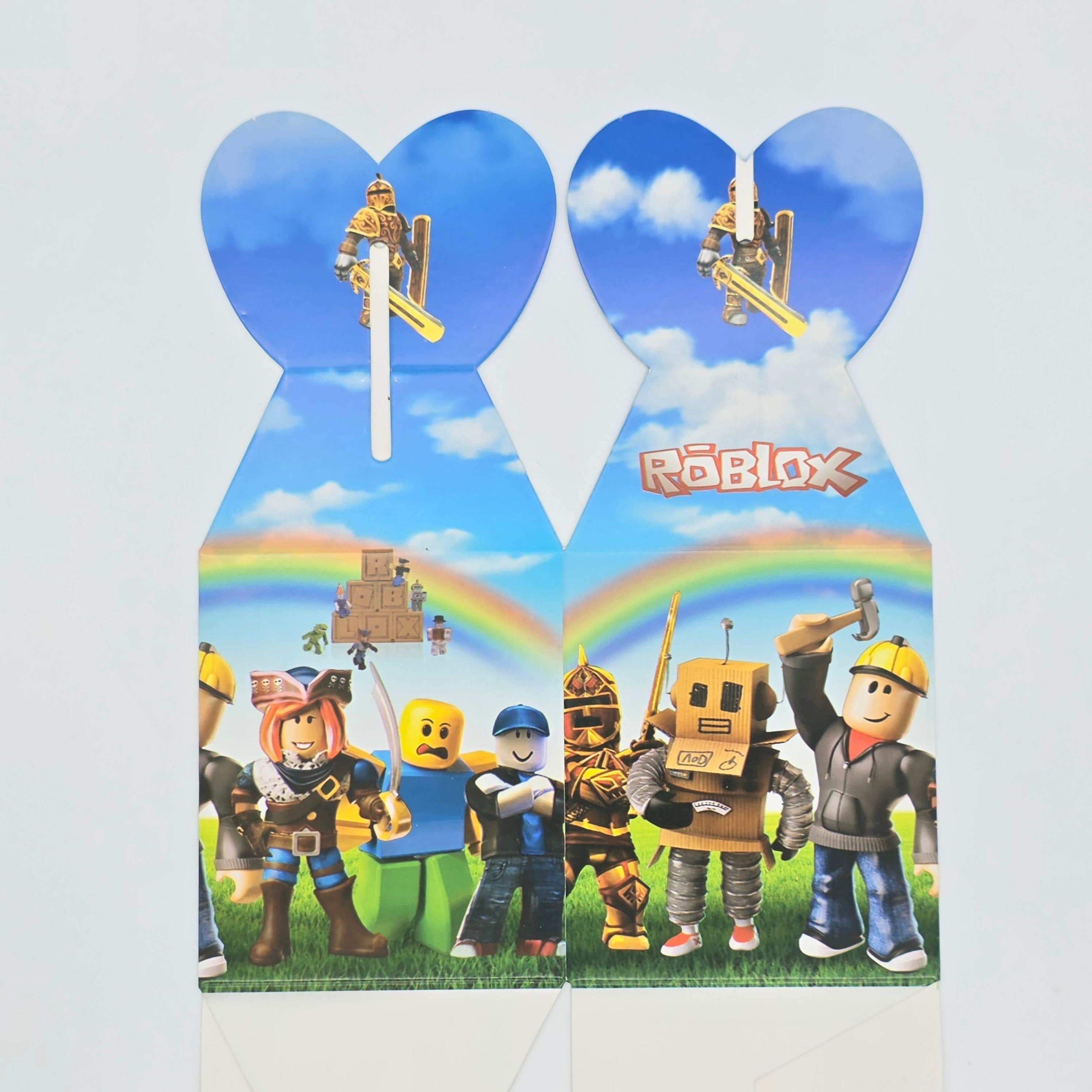 12pc Roblox Party Favor Boxes Candy Gift Bags Kids Birthday Decoration 6 Light 6 Dark Blue