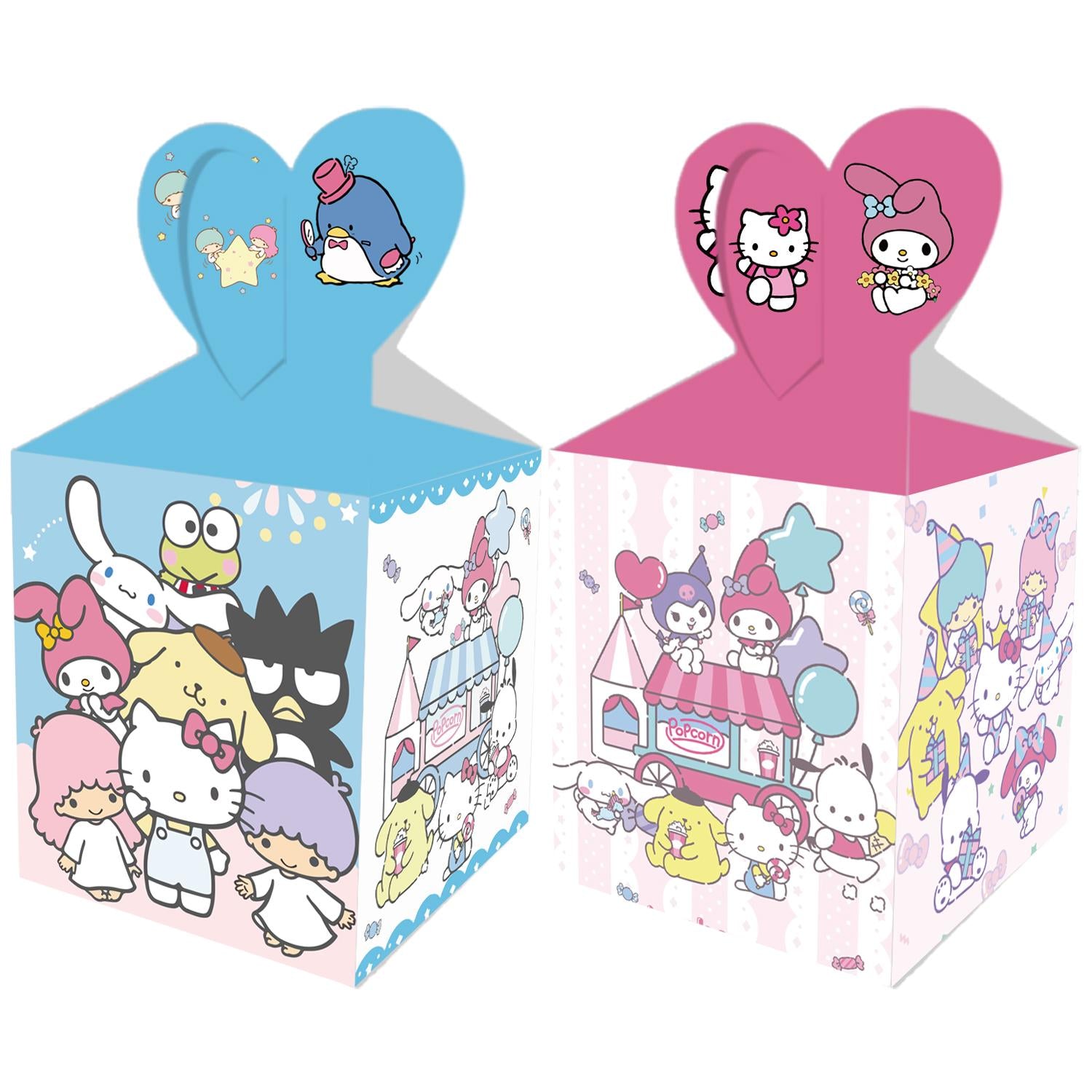 Set of 12 Hello Kitty inspired Favor Boxes - Baby Shower Party Favors, Birthday Treat Box, Sanrio inspired Kawaii birthday