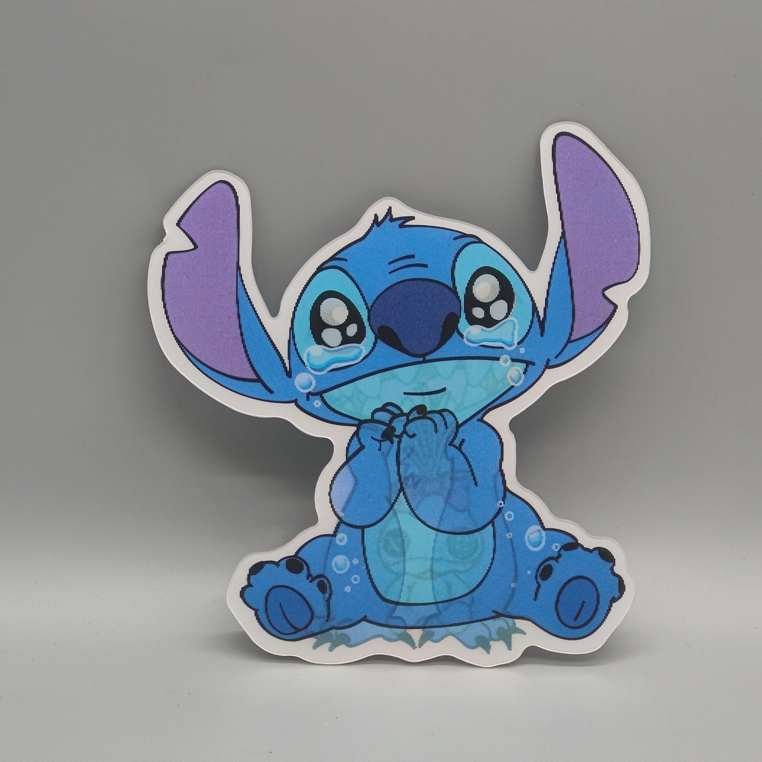 Lenticular 3D Stitch Sticker | Happy to Sad Animated Lilo & Stitch Decal | Morphing Stitch Voodoo Doll |Use on Water Bottle Laptop or Car