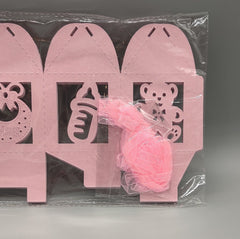 Baby Pink Favor Box, Baby Shower, Baby Welcome, Baby Party, Baby Birthday, Party Favors - Set of 12 Favor Boxes