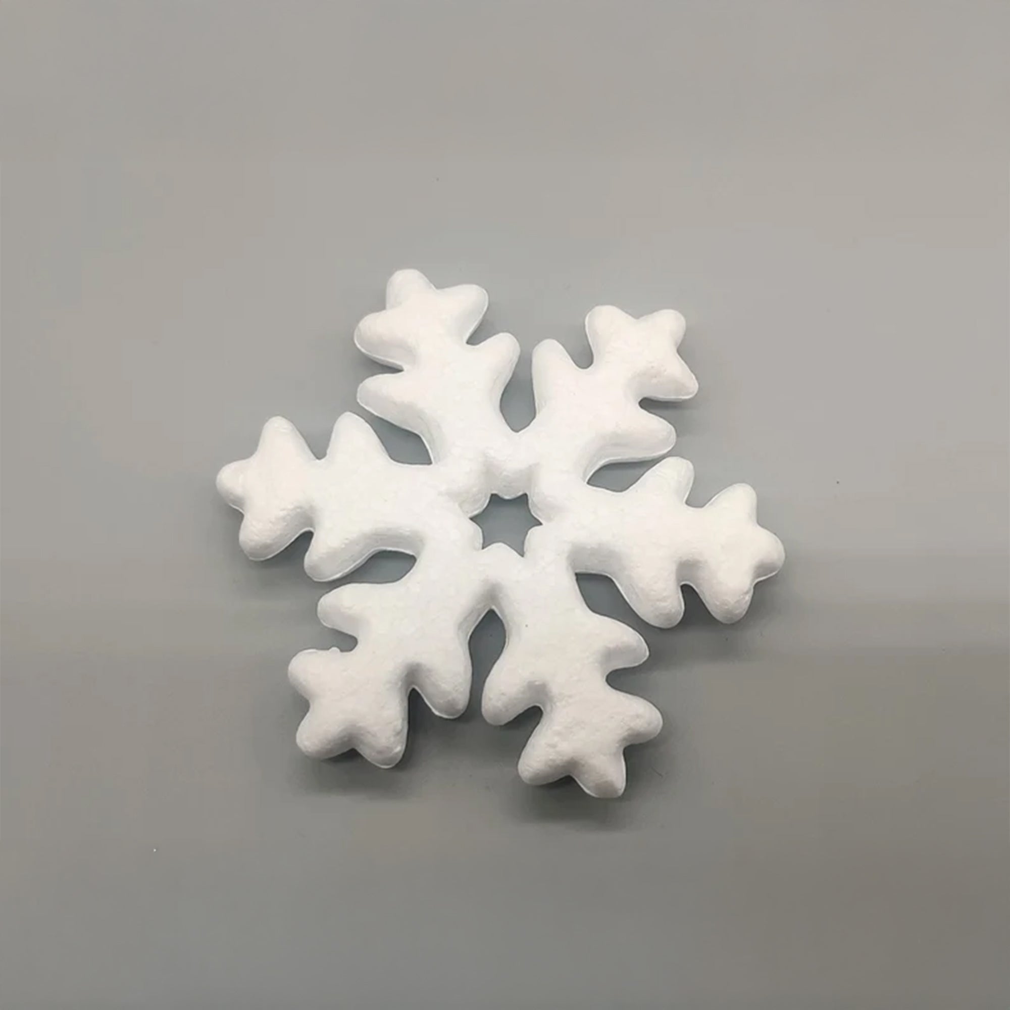 Foam Snowflakes – 6pc Styrofoam Snowflake Decorations, 4" Winter Craft