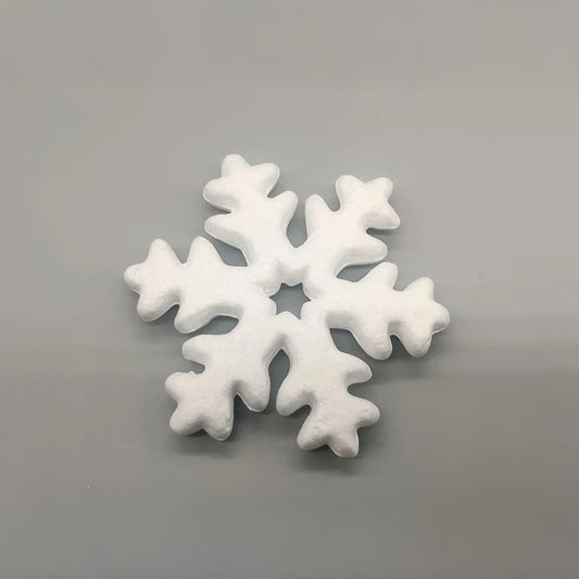 Foam Snowflakes – 6pc Styrofoam Snowflake Decorations, 4" Winter Craft