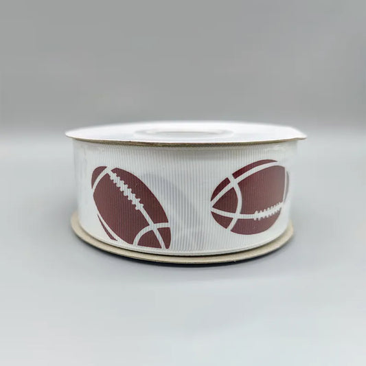 Football Ribbon -  25 Yards x 2 in - Grosgrain Ribbon