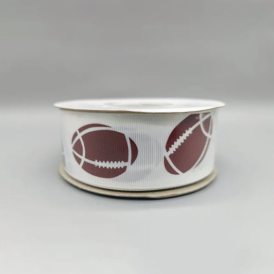 Football Ribbon -  25 Yards x 2 in - Grosgrain Ribbon