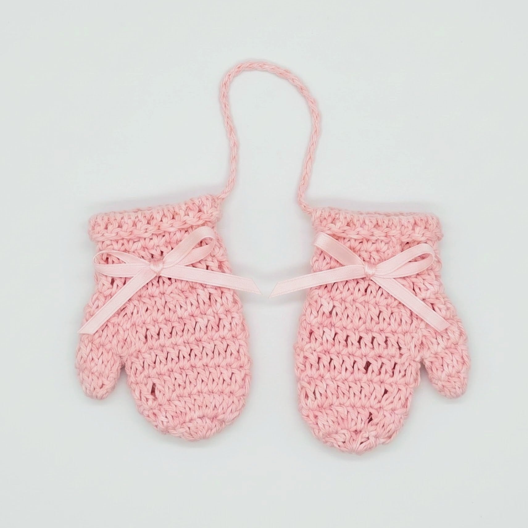 5-Pack Tiny Crochet Baby Mittens - Pink Party Gift & Party Favors for Baby Showers & Gender Reveals - Handmade Keepsakes