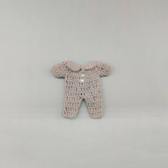 Set of 6 - Baby shower favors, Baby Grey, Baby welcome favors, Crochet mini outfit, cute party favors, crochet favors