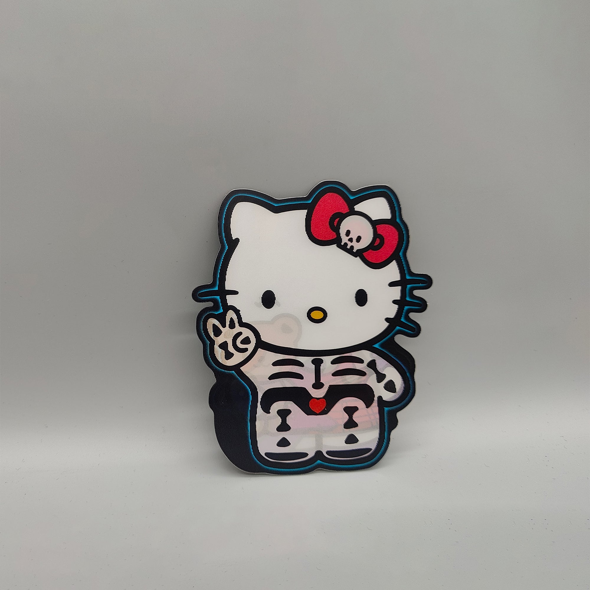 3D Lenticular Hello Kitty Sticker - High Quality Waterproof Sticker - For Craft, Car, Laptop or any clean surface. Skull Rock Guitar
