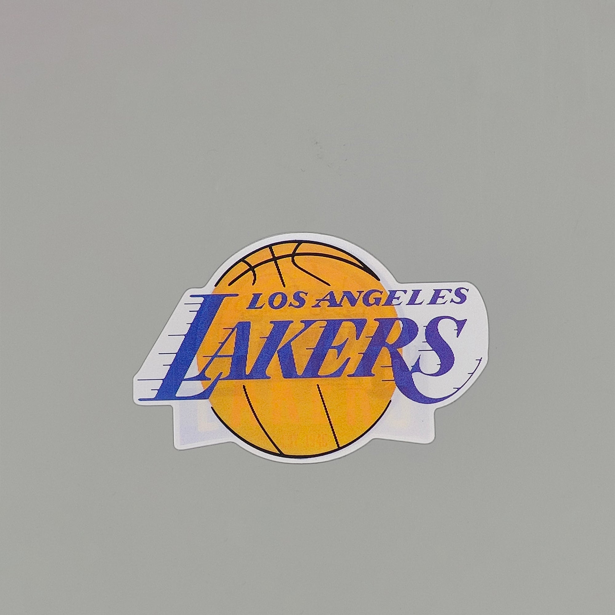 3D Lenticular Los Angeles Basketball Purple & Gold Sticker - High Quality Waterproof - For Craft, Car, Laptop or any clean surface. Lakers