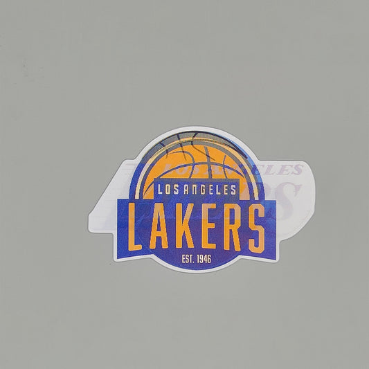 3D Lenticular Los Angeles Basketball Purple & Gold Sticker - High Quality Waterproof - For Craft, Car, Laptop or any clean surface. Lakers