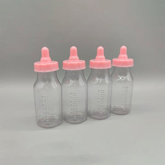 Set of 12 - Baby Pink Bottles - Party Favor Bottles, Baby Bottles, Baby Favors, Baby Shower, Baby Welcome, Gender Reveal