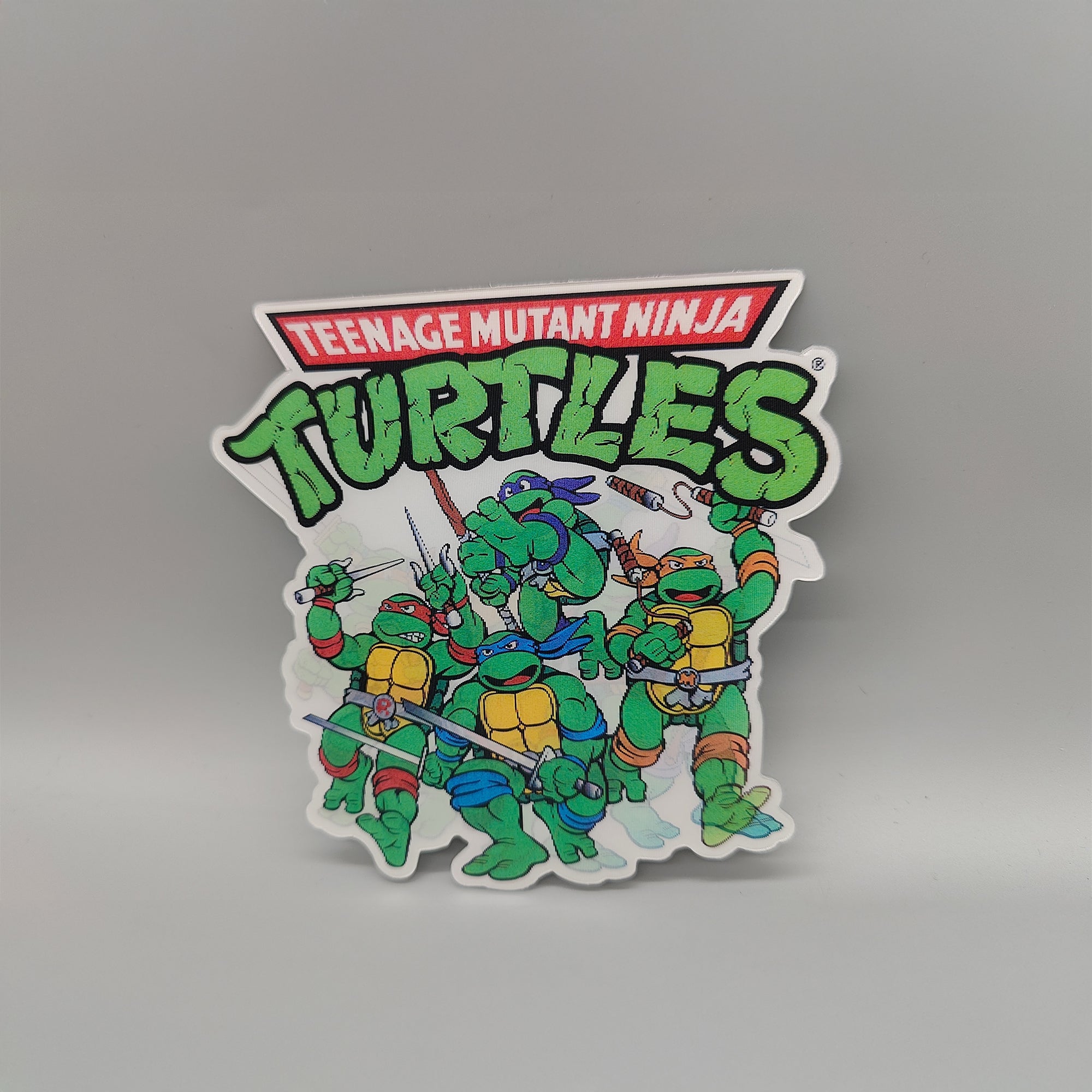 TMNT 3D Lenticular Sticker – Pizza Eating Heroes, Waterproof Decal
