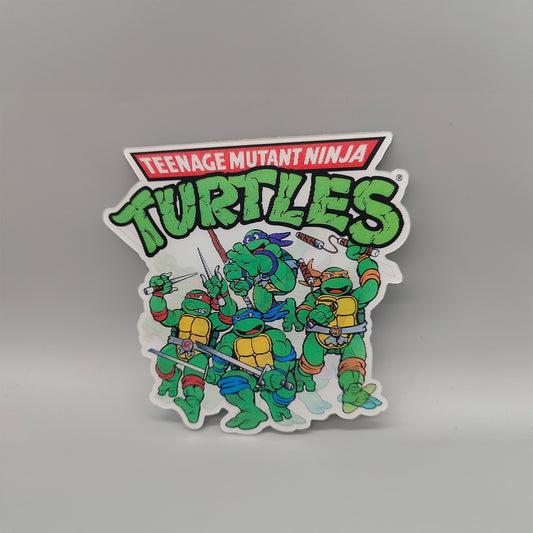 TMNT 3D Lenticular Sticker – Pizza Eating Heroes, Waterproof Decal