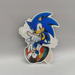 3D Lenticular Sonic the Hedgehog Sticker - High Quality Waterproof - For Craft, Car, Laptop or any clean surface. Sonic, Gamer sticker.