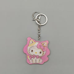 3D Lenticular Hello Kitty, Kuromi, My Melody Keychain - With Key Ring and Clasp - Double Sided with 3 alternating images