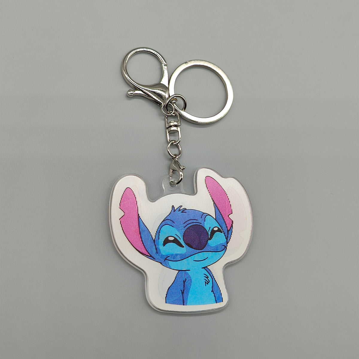 3D Lenticular Stitch Keychain - With Key Ring and Clasp - Double Sided Stich Keychain - Lilo and Stitch Inspired