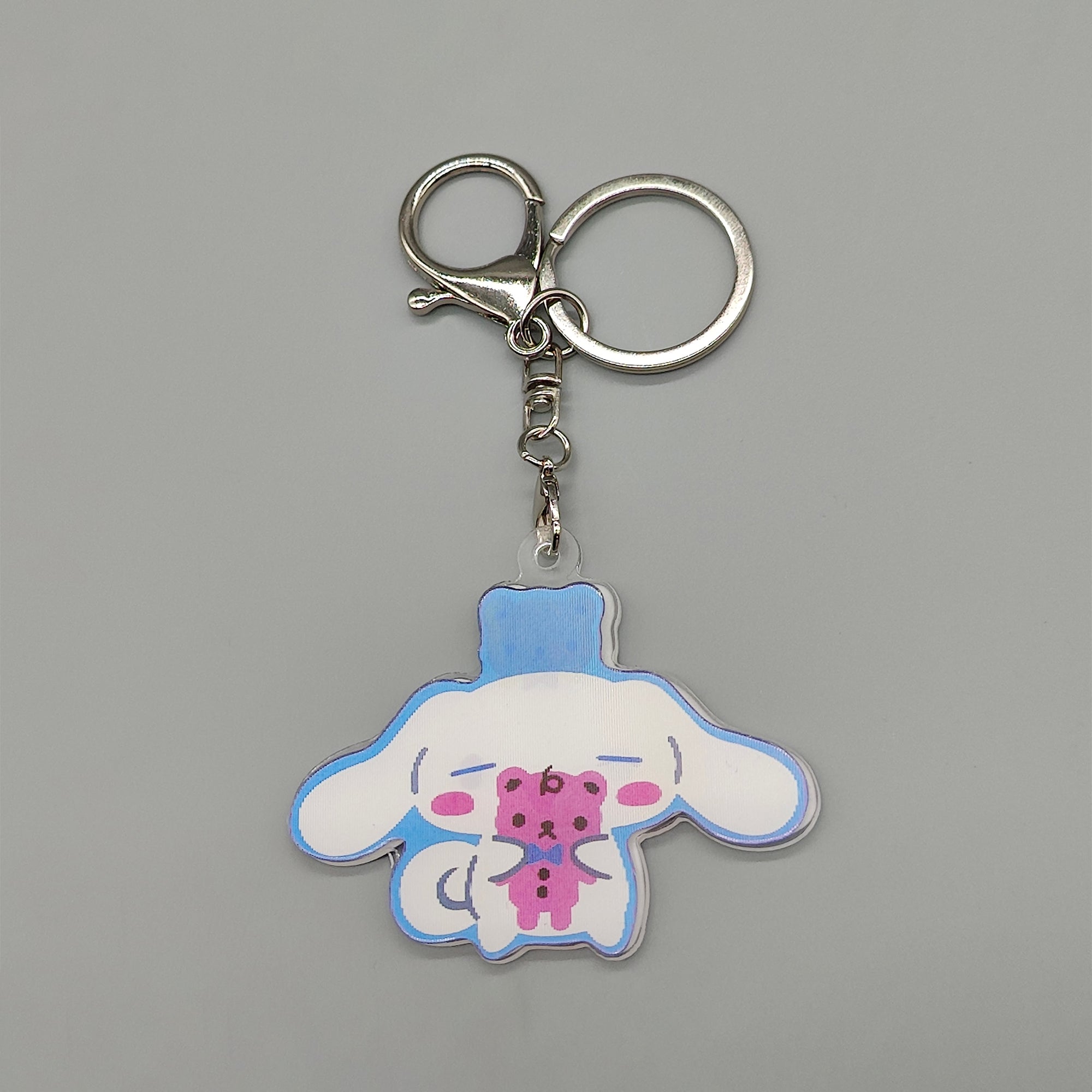3D Lenticular Cinnamoroll Keychain - With Key Ring and Clasp - Double Sided with 3 alternating images