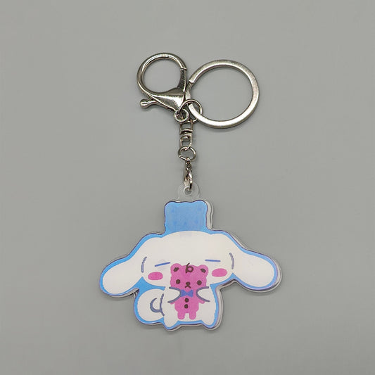 3D Lenticular Cinnamoroll Keychain - With Key Ring and Clasp - Double Sided with 3 alternating images