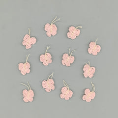 Set of 10 - Pink crochet butterflies, cute Spring or Easter favors, craft butterflies in baby pink, cute party favors, crochet favors