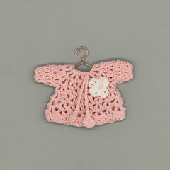 Set of 6 Baby Pink Crochet Mini Sweaters – Baby Shower Favors