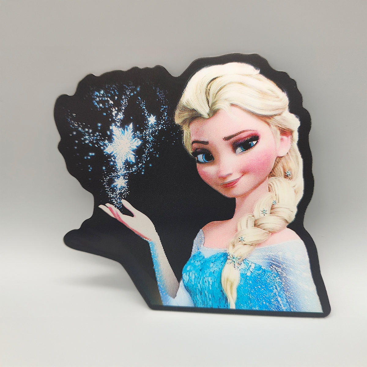 Animated Snow Queen Ice Princess Sticker - Ice Magic: 3D Lenticular with Dual Scenes- High Quality - For Craft, Car, Laptop or any surface.