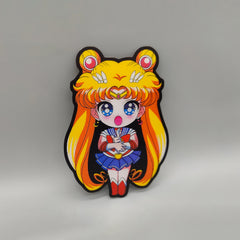 Moon Power Inspired Anime Sticker: 3D Lenticular with 3 Images - High Quality Waterproof - For Craft, Car, Laptop or any surface.